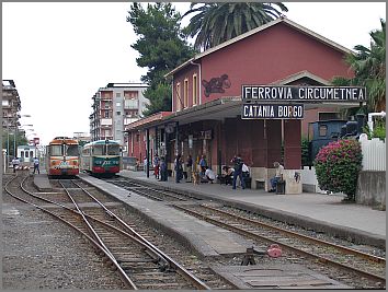 ferrovia circumetnea fce bahnhof cantania borgo sizilien